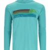 Simms Men's Tech Hoody - Artist Series - Gulf Blue/Sunset