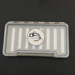 FLY FISH FOOD LOGO FLY BOX, CLEAR SINGLE SIDED - WITH DRY FLY FOAM