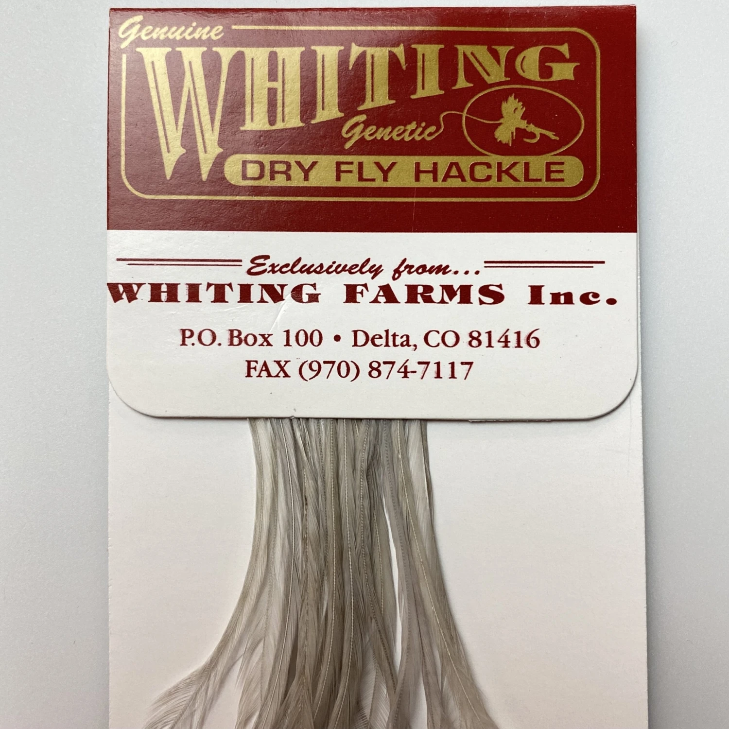 Whiting 100 Pack Dry Fly Hackle - Light Dun - 20 1 Whiting 100 Pack Dry Fly Hackle - Light Dun - 20