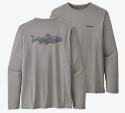 Patagonia Men's Long-Sleeved Capilene Cool Daily Fish Graphic Shirt -Simms || Rio || Scientific Anglers tên blog Sales Store long sleeve grey
